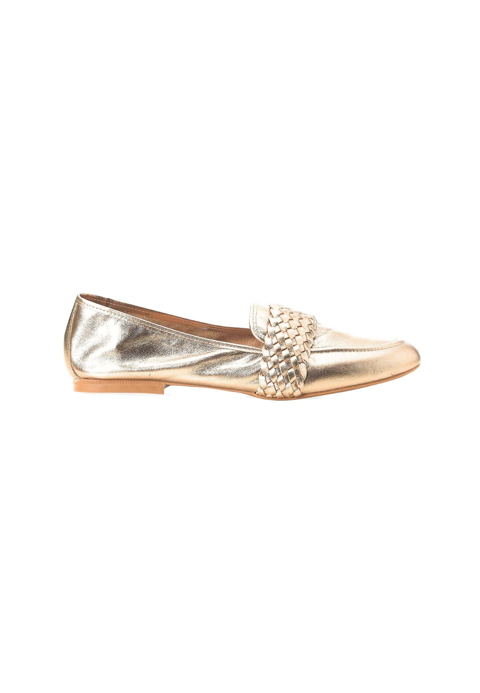 Golden Baru Leather Loafers - Summer-0